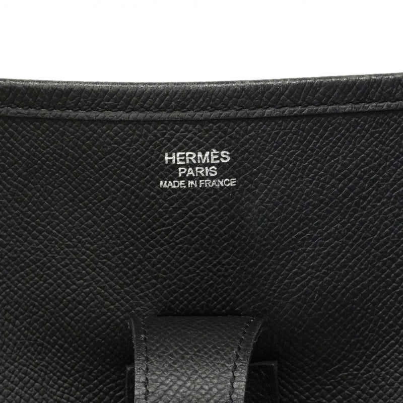 ★SALE【6cb2539】エルメス ショルダーバッグ エヴリン2GM ヴォーエプソン ブラック シルバー金具 □K刻印【中古】レディース