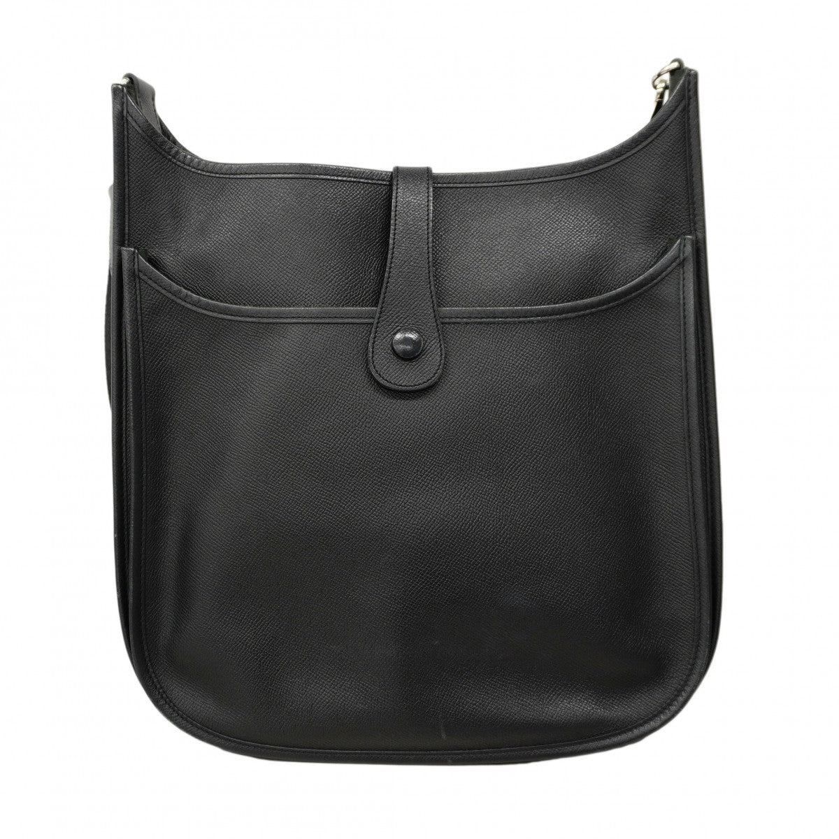 ★SALE【6cb2539】エルメス ショルダーバッグ エヴリン2GM ヴォーエプソン ブラック シルバー金具 □K刻印【中古】レディース