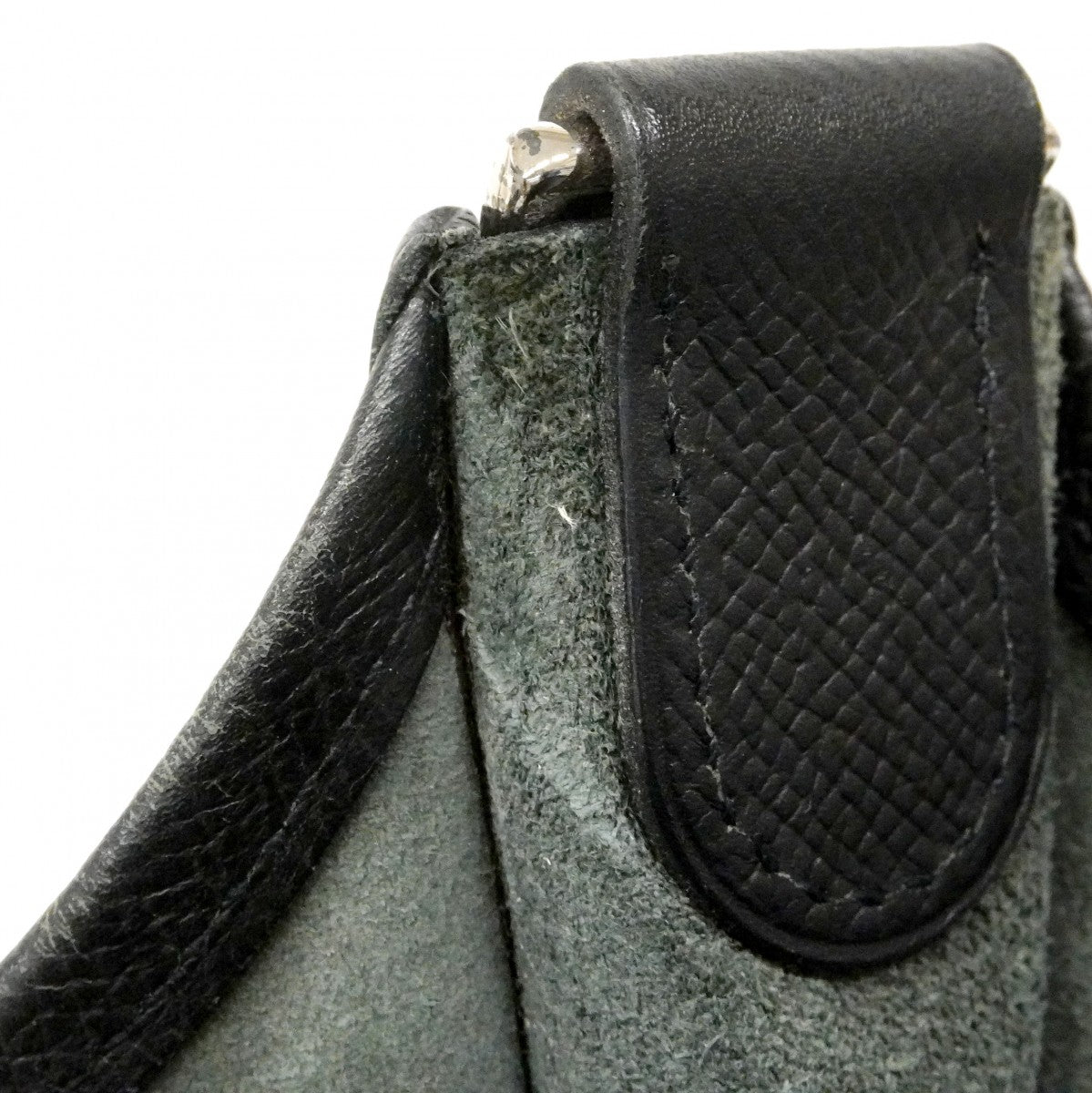 ★SALE【6cb2539】エルメス ショルダーバッグ エヴリン2GM ヴォーエプソン ブラック シルバー金具 □K刻印【中古】レディース