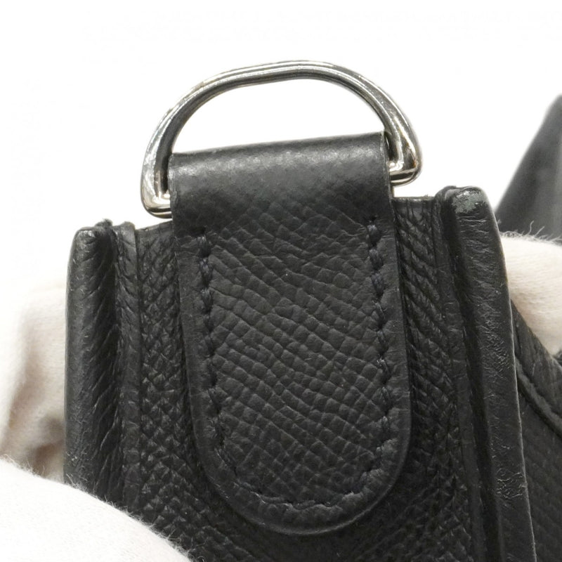 ★SALE【6cb2539】エルメス ショルダーバッグ エヴリン2GM ヴォーエプソン ブラック シルバー金具 □K刻印【中古】レディース