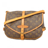 【6cb2573】ルイヴィトン ショルダーバッグ モノグラム ソミュール30 M42256 ブラウン【中古】レディース