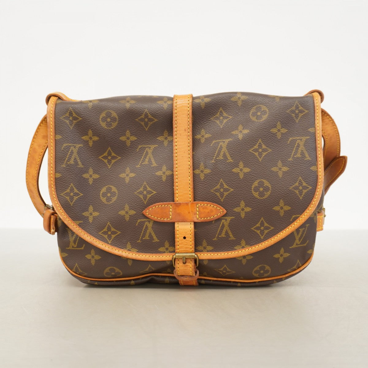 【6cb2573】ルイヴィトン ショルダーバッグ モノグラム ソミュール30 M42256 ブラウン【中古】レディース