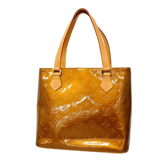 【6cb2700】ルイヴィトン トートバッグ ヴェルニ ヒューストン M91122 ブロンズ【中古】レディース