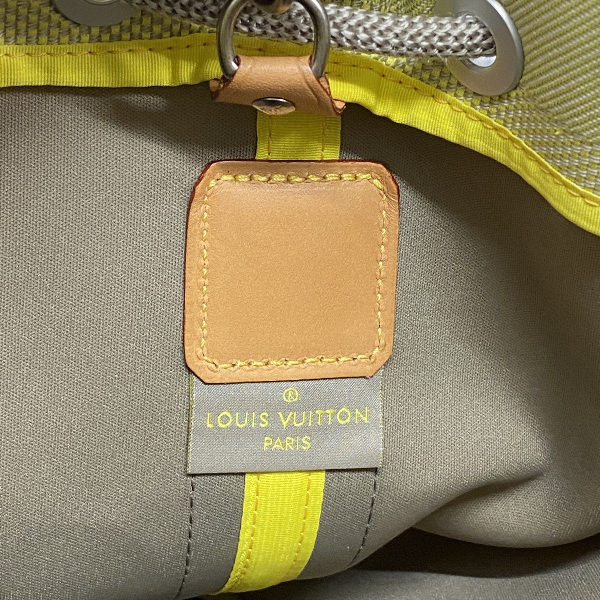 【6cb2702】ルイヴィトン ショルダーバッグ ダミエ・ジェアン LVカップ ボランティア M80635 ライムイエロー【中古】レディース