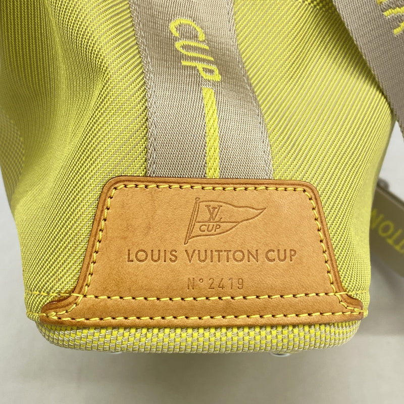 【6cb2702】ルイヴィトン ショルダーバッグ ダミエ・ジェアン LVカップ ボランティア M80635 ライムイエロー【中古】レディース