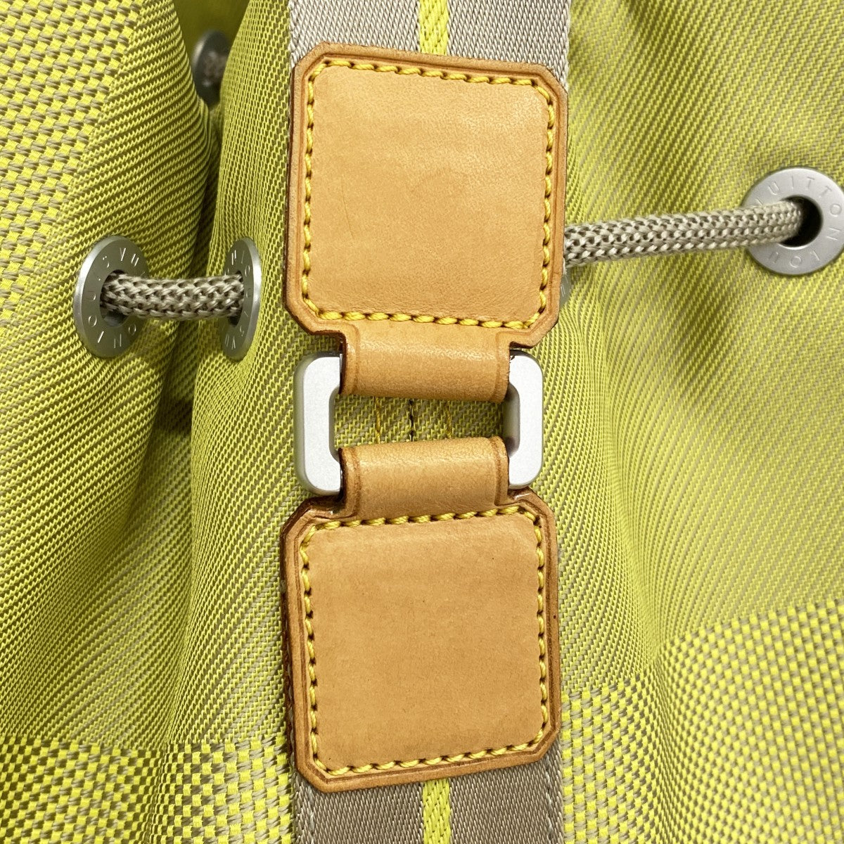 【6cb2702】ルイヴィトン ショルダーバッグ ダミエ・ジェアン LVカップ ボランティア M80635 ライムイエロー【中古】レディース