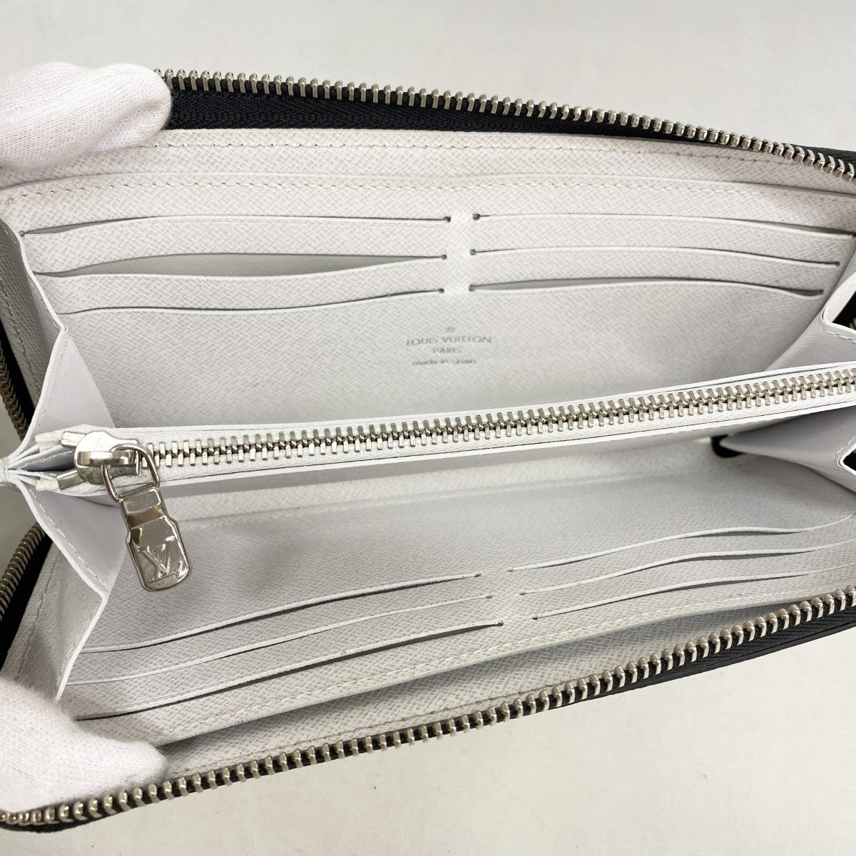 【6cb2707】ルイヴィトン 長財布 タイガラマ ジッピーウォレットホリゾンタル M14127 オプティックホワイト【中古】メンズ