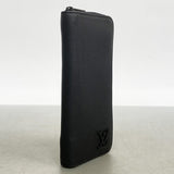 【6cb2708】ルイヴィトン 長財布 LVアエログラム ジッピーウォレットヴェルティカル M81743 ノワール【中古】メンズ