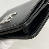 【6cb2709】セリーヌ 財布 トリオンフ レザー ブラック シルバー金具【中古】メンズ レディース ユニセックス