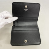 【6cb2709】セリーヌ 財布 トリオンフ レザー ブラック シルバー金具【中古】メンズ レディース ユニセックス