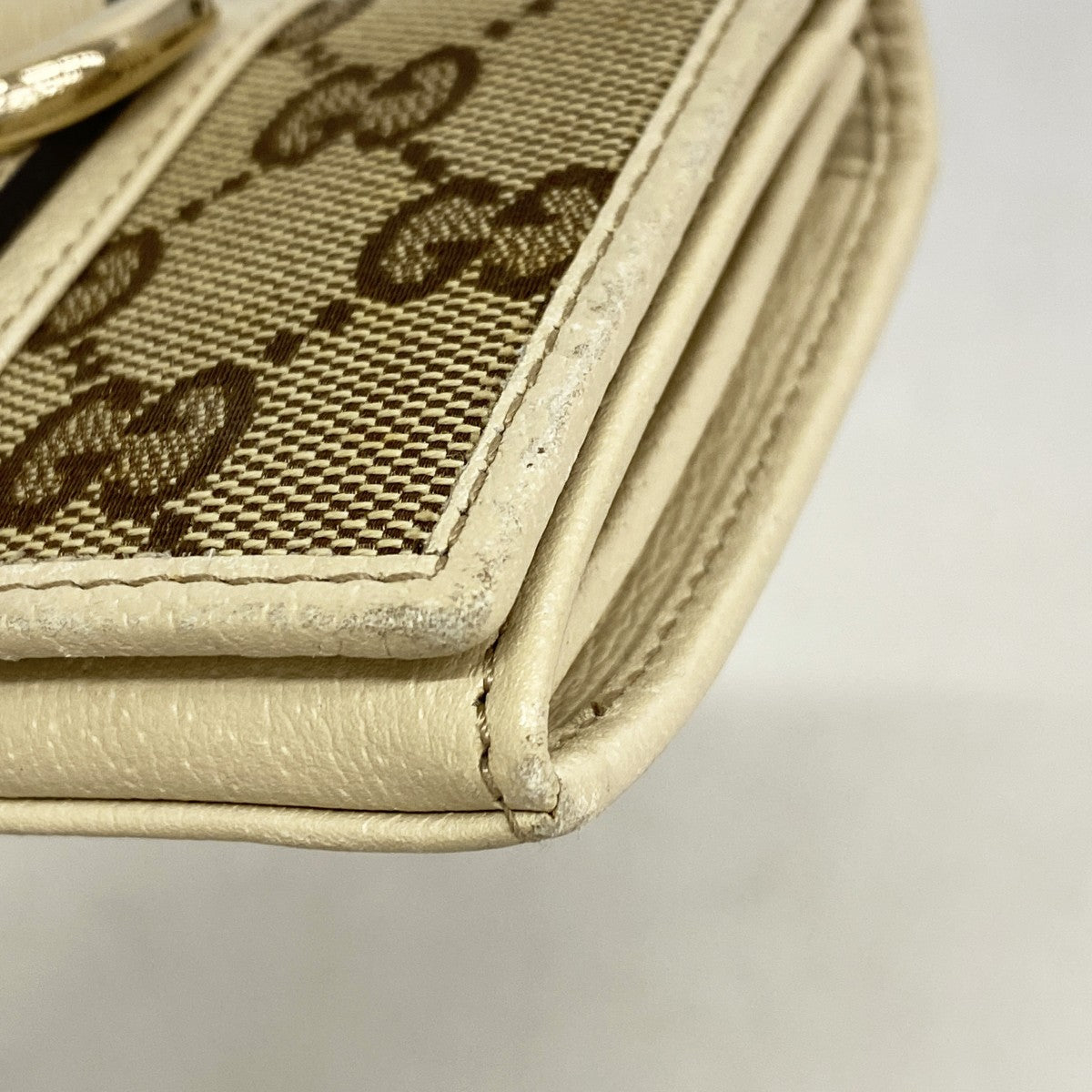 【6cb2710】グッチ カードケース GGキャンバス/アビー 141417 キャンバス ベージュ シャンパンゴールド金具【中古】レディース