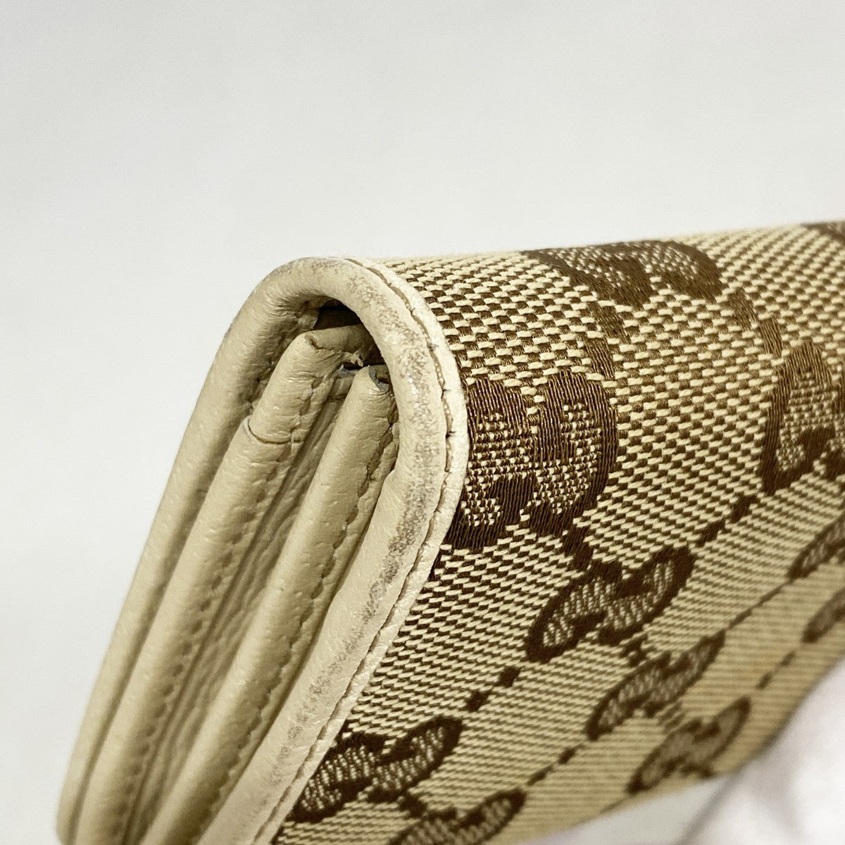 【6cb2710】グッチ カードケース GGキャンバス/アビー 141417 キャンバス ベージュ シャンパンゴールド金具【中古】レディース