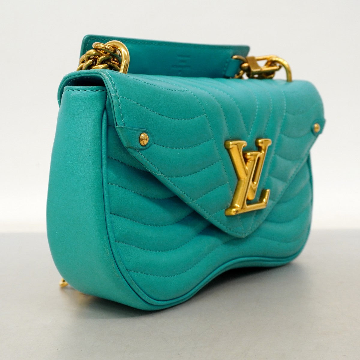 【6cb2727】ルイヴィトン ショルダーバッグ ニューウェーブ チェーンバッグMM M51946 ターコイズブルー【中古】レディース