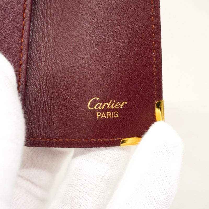 【6cb2731】カルティエ キーケース レザー ボルドー ゴールド金具【中古】メンズ レディース ユニセックス