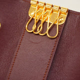 【6cb2731】カルティエ キーケース レザー ボルドー ゴールド金具【中古】メンズ レディース ユニセックス