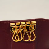 【6cb2731】カルティエ キーケース レザー ボルドー ゴールド金具【中古】メンズ レディース ユニセックス