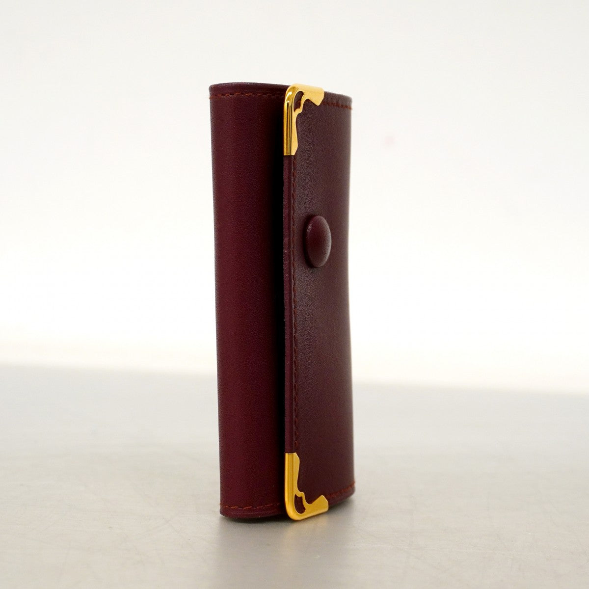 【6cb2731】カルティエ キーケース レザー ボルドー ゴールド金具【中古】メンズ レディース ユニセックス