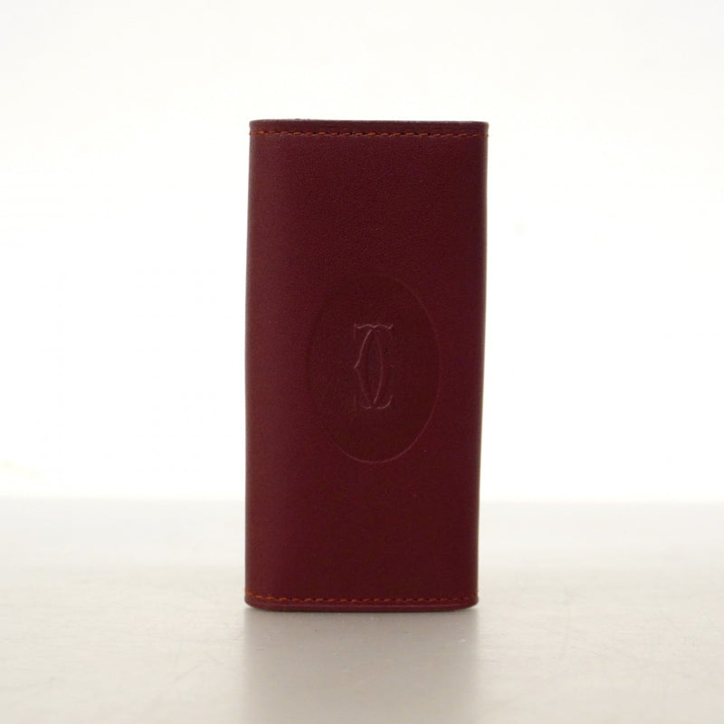 【6cb2731】カルティエ キーケース レザー ボルドー ゴールド金具【中古】メンズ レディース ユニセックス