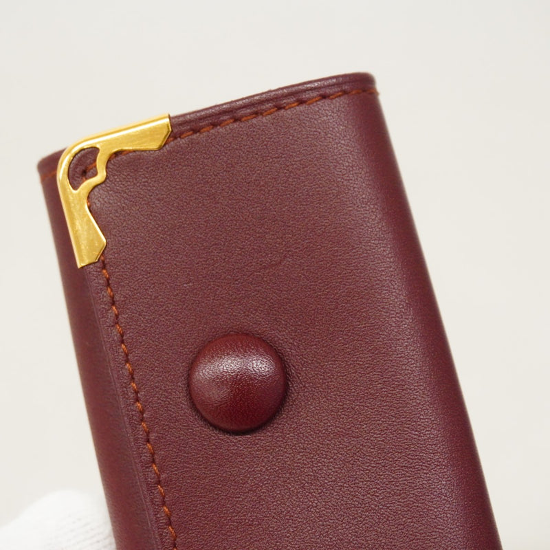 【6cb2731】カルティエ キーケース レザー ボルドー ゴールド金具【中古】メンズ レディース ユニセックス