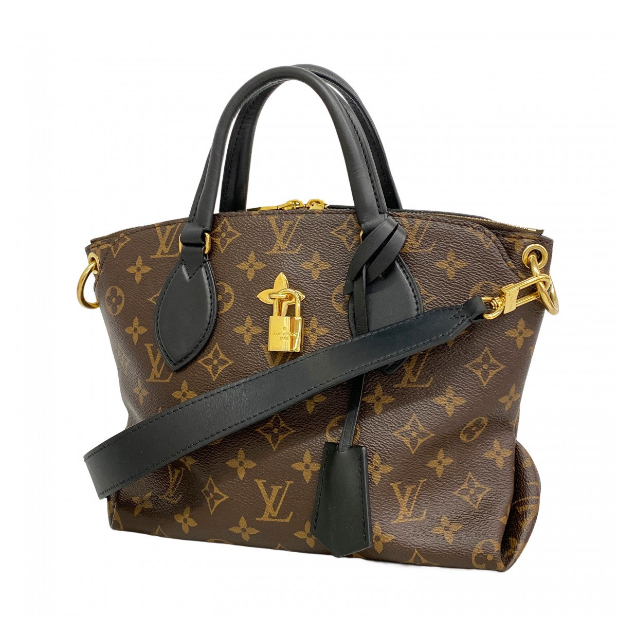 ★最終価格★SALE【6cb2762-k】ルイヴィトン ハンドバッグ モノグラム フラワージップドトートPM M44351 ブラウン 2wayバッグ【中古】レディース