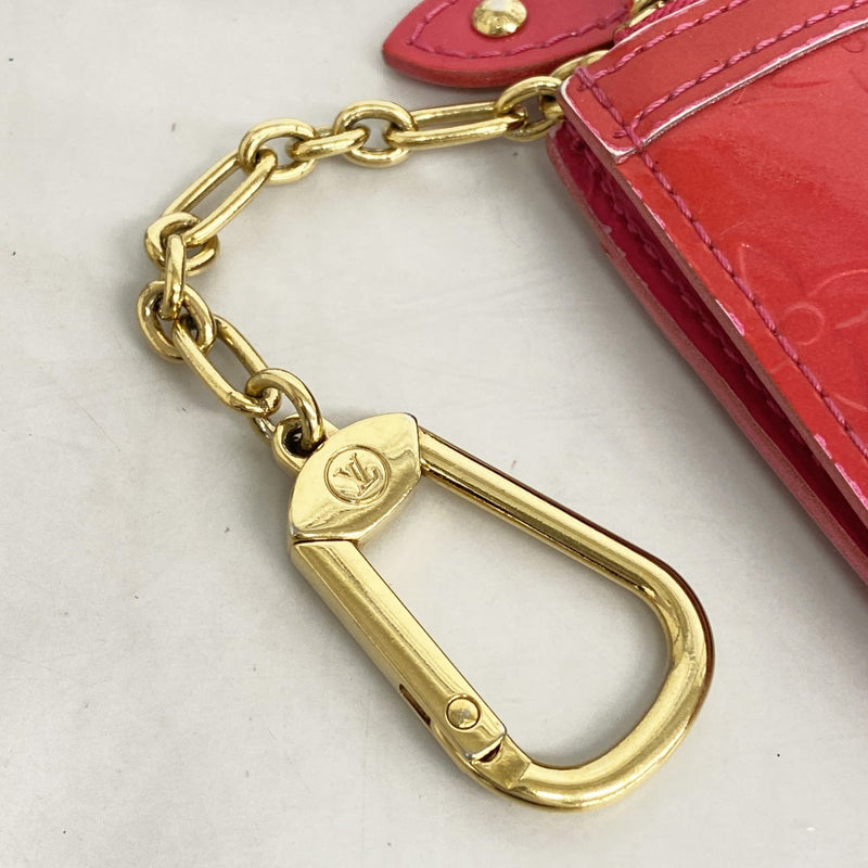 【6cb2773】ルイヴィトン コインケース ヴェルニ ポシェットクレNM M93637 ローズポップ【中古】レディース