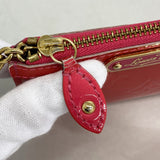 【6cb2773】ルイヴィトン コインケース ヴェルニ ポシェットクレNM M93637 ローズポップ【中古】レディース