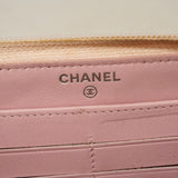 【6cb2774】シャネル 長財布 キャビアスキン ピンク シルバー金具【中古】レディース