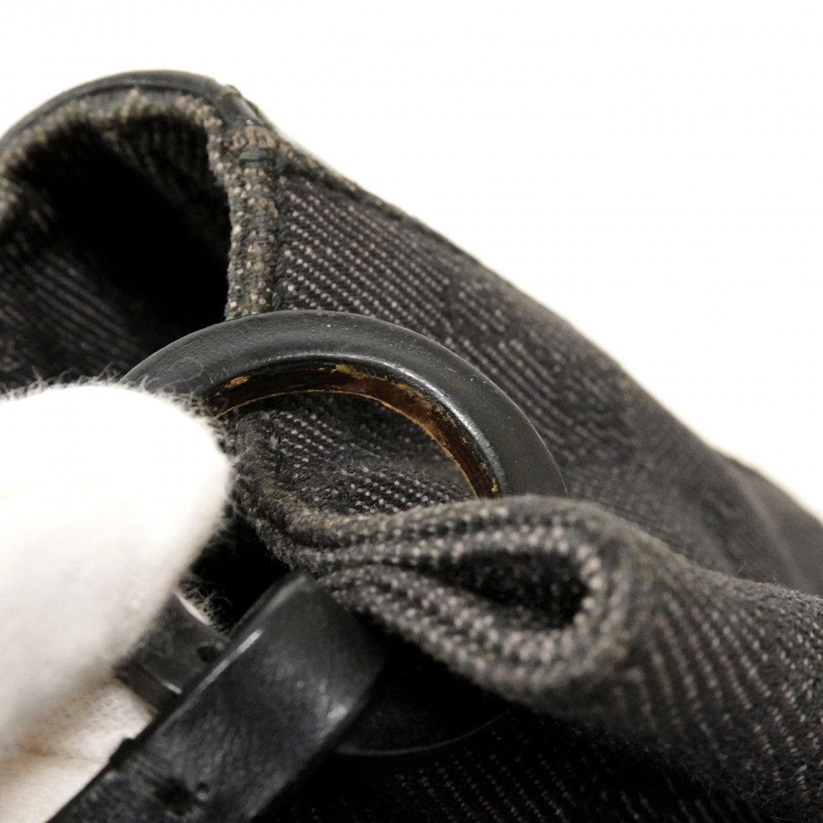 【6cb2776】グッチ ハンドバッグ 101919 デニム ブラック シルバー金具【中古】レディース