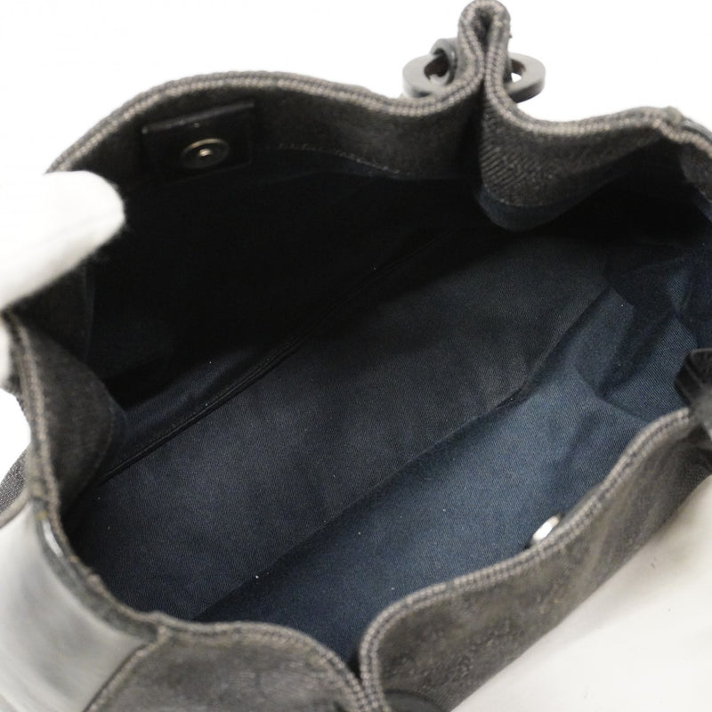 【6cb2776】グッチ ハンドバッグ 101919 デニム ブラック シルバー金具【中古】レディース