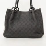 【6cb2776】グッチ ハンドバッグ 101919 デニム ブラック シルバー金具【中古】レディース