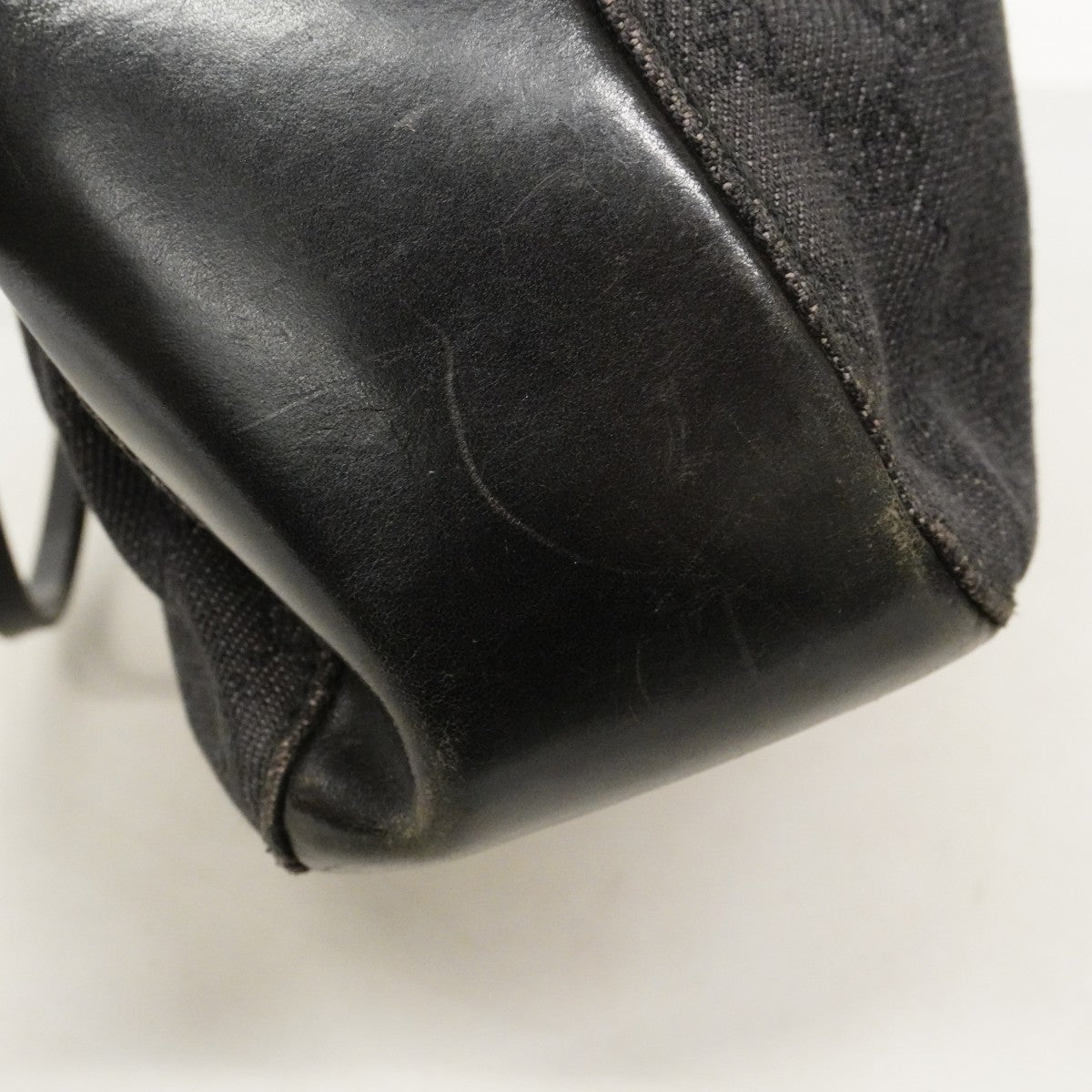 【6cb2776】グッチ ハンドバッグ 101919 デニム ブラック シルバー金具【中古】レディース