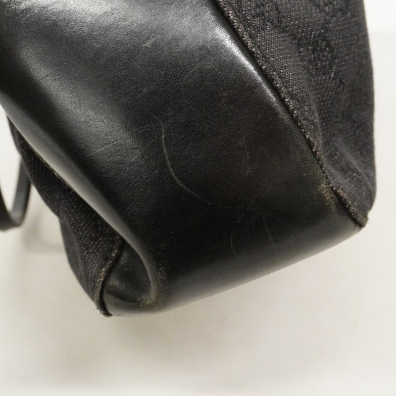 【6cb2776】グッチ ハンドバッグ 101919 デニム ブラック シルバー金具【中古】レディース