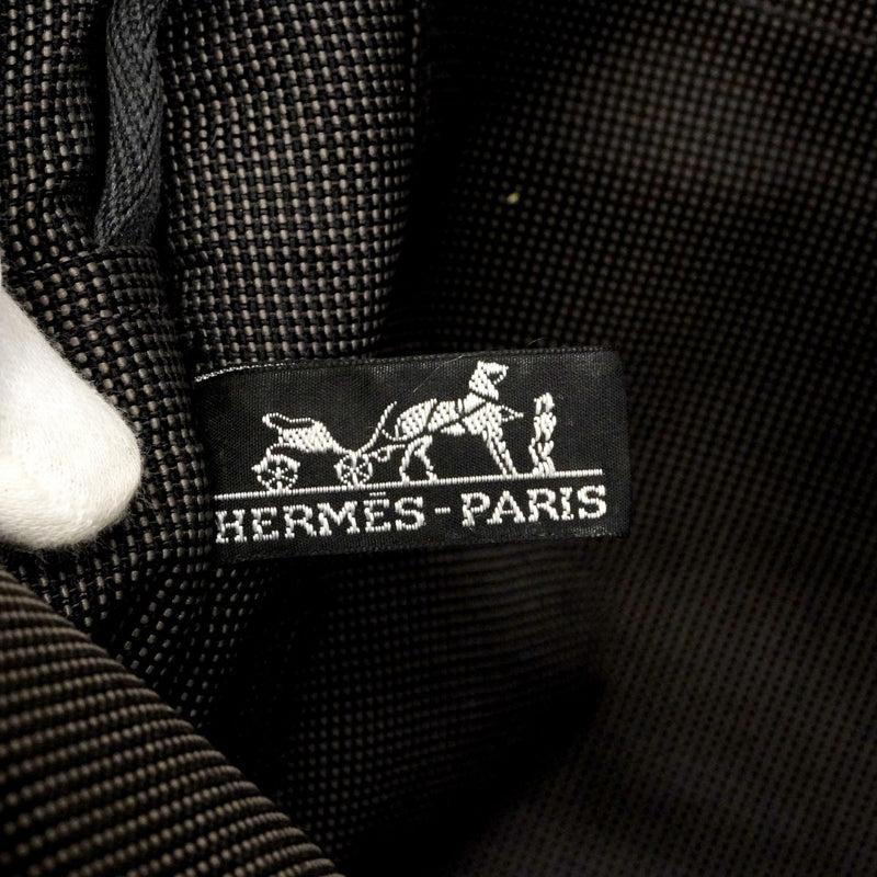 【6cb2777】エルメス トートバッグ エールラインMM キャンバス グレー シルバー金具【中古】メンズ レディース ユニセックス