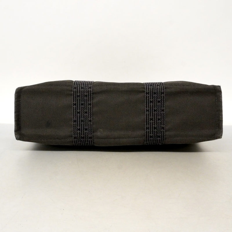 【6cb2777】エルメス トートバッグ エールラインMM キャンバス グレー シルバー金具【中古】メンズ レディース ユニセックス