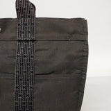 【6cb2777】エルメス トートバッグ エールラインMM キャンバス グレー シルバー金具【中古】メンズ レディース ユニセックス