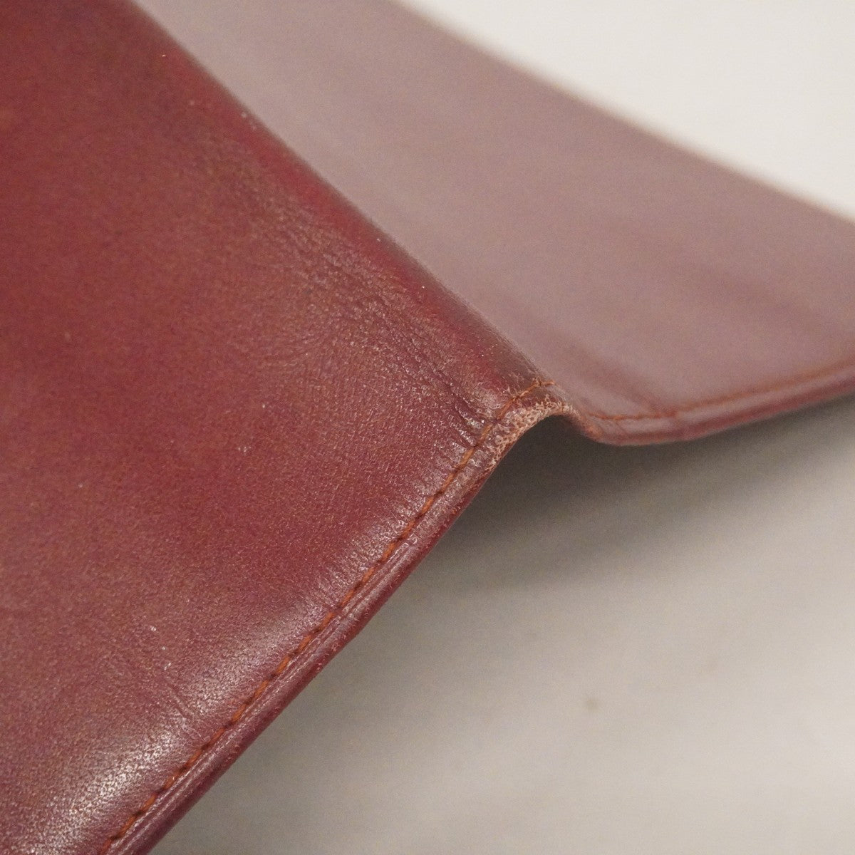 ★SALE【6cc2892】カルティエ 長札入れ マスト レザー ボルドー ゴールド金具【中古】メンズ レディース ユニセックス