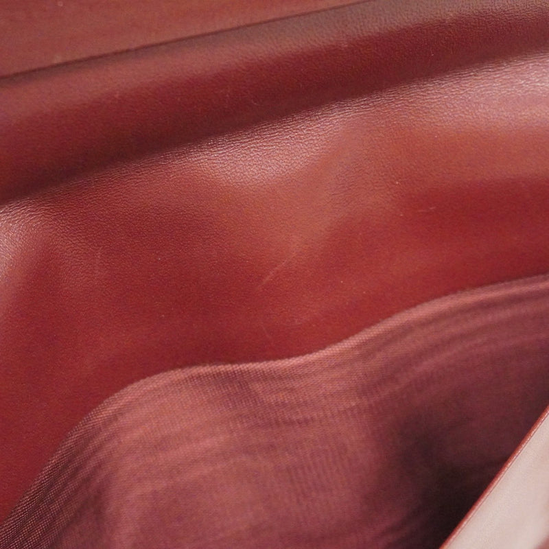 ★SALE【6cc2892】カルティエ 長札入れ マスト レザー ボルドー ゴールド金具【中古】メンズ レディース ユニセックス