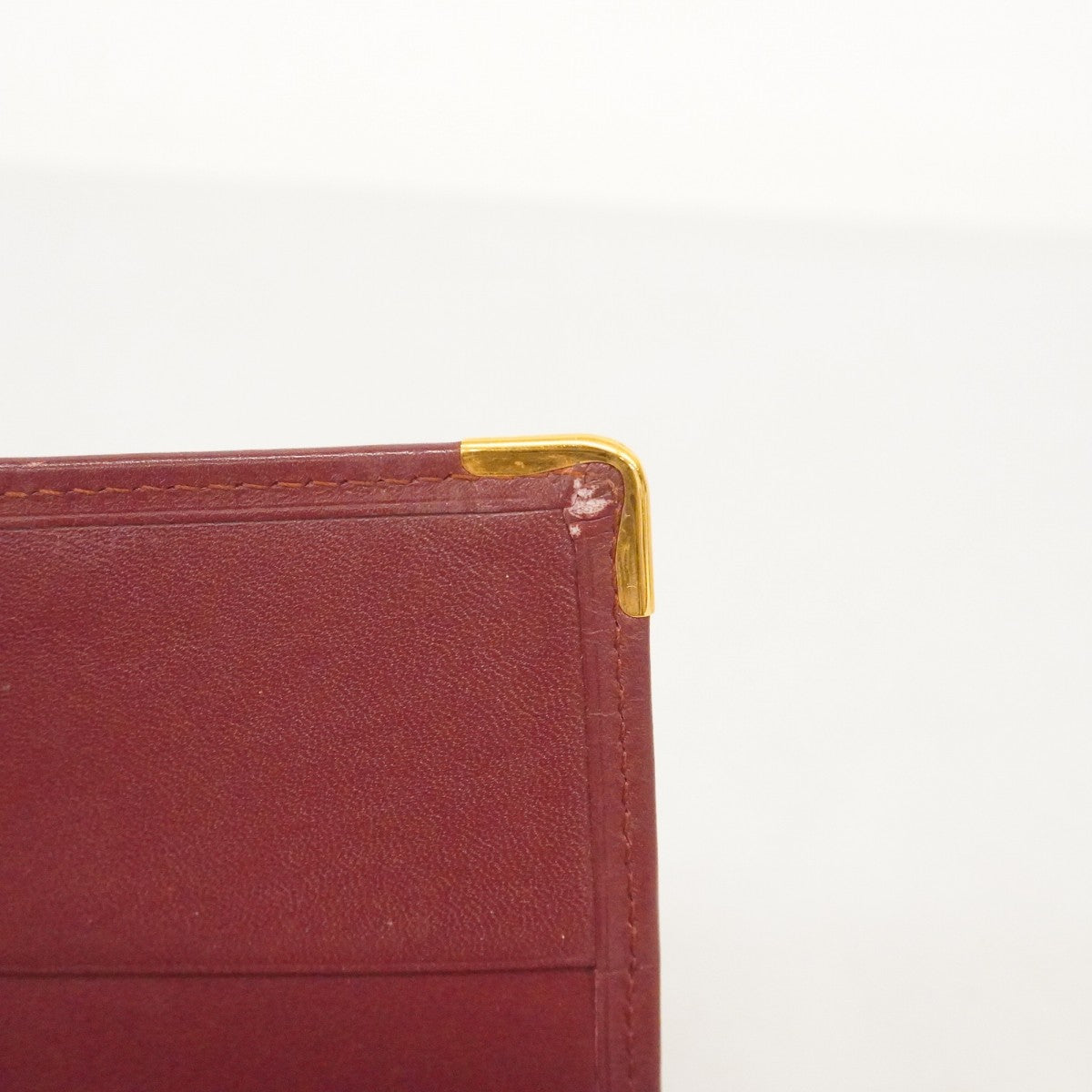 ★SALE【6cc2892】カルティエ 長札入れ マスト レザー ボルドー ゴールド金具【中古】メンズ レディース ユニセックス