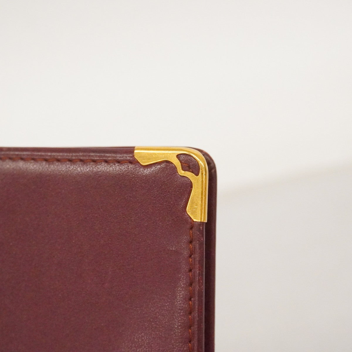★SALE【6cc2892】カルティエ 長札入れ マスト レザー ボルドー ゴールド金具【中古】メンズ レディース ユニセックス