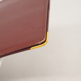 ★SALE【6cc2892】カルティエ 長札入れ マスト レザー ボルドー ゴールド金具【中古】メンズ レディース ユニセックス