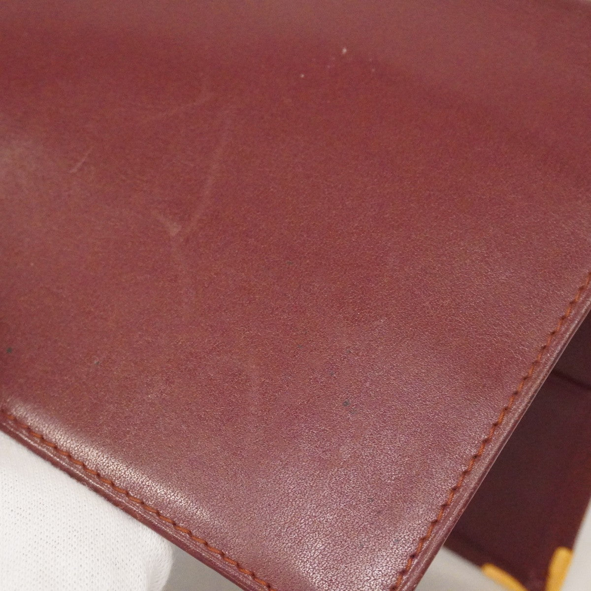 ★SALE【6cc2892】カルティエ 長札入れ マスト レザー ボルドー ゴールド金具【中古】メンズ レディース ユニセックス