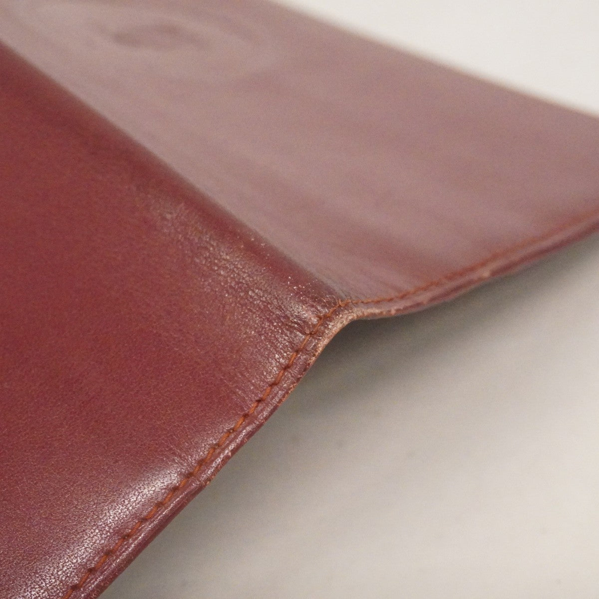 ★SALE【6cc2892】カルティエ 長札入れ マスト レザー ボルドー ゴールド金具【中古】メンズ レディース ユニセックス