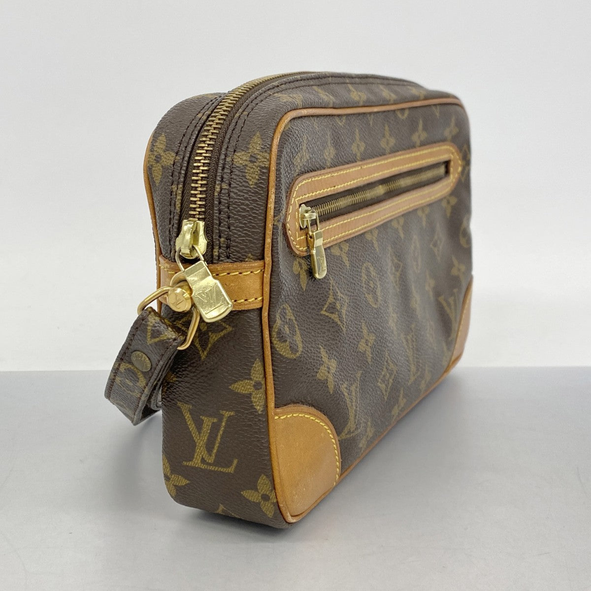 ★最終価格【6cc2906】ルイヴィトン クラッチバッグ モノグラム マルリードラゴンヌGM M51825 ブラウン【中古】メンズ