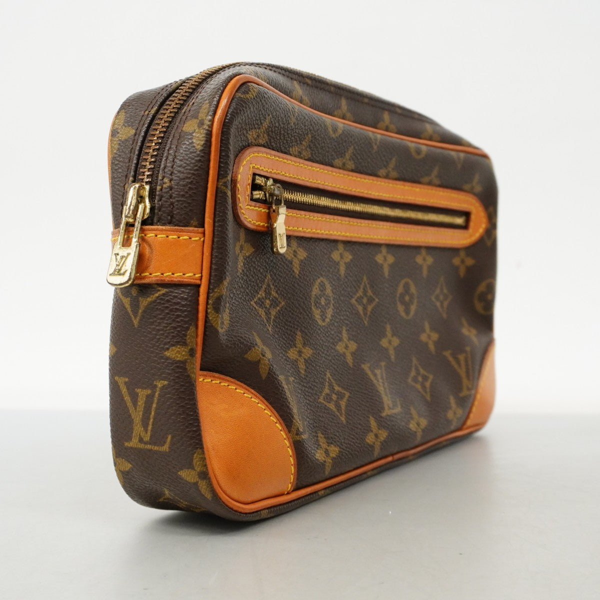 【6cc2924】ルイヴィトン クラッチバッグ モノグラム マルリードラゴンヌGM M51825 ブラウン【中古】メンズ