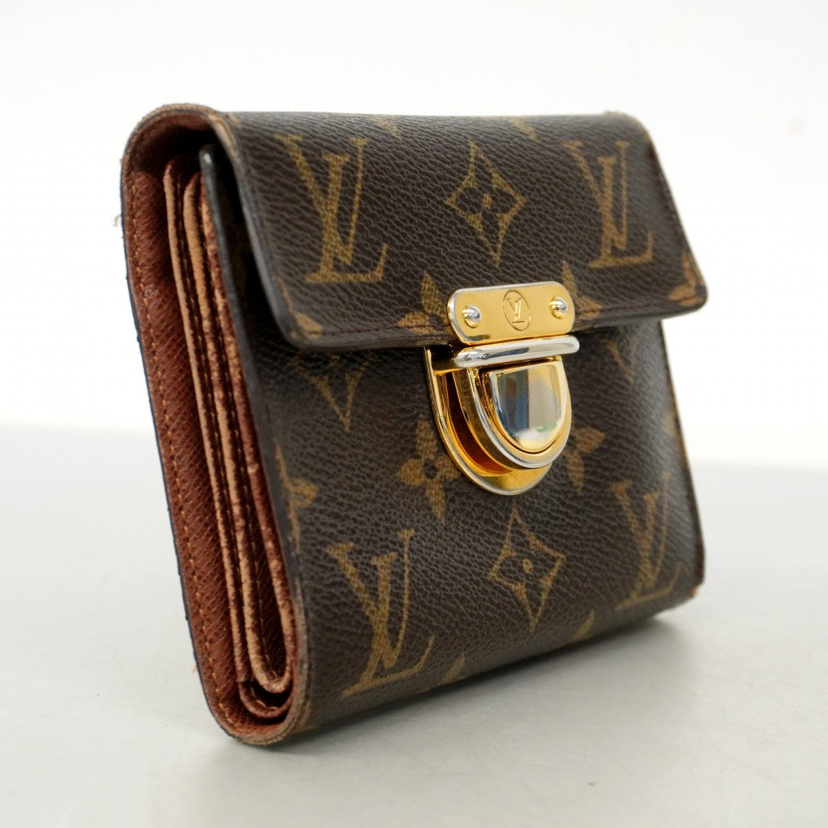 【6cc2993-k】ルイヴィトン 三つ折り財布 モノグラム ポルトフォイユコアラ M58013 ブラウン【中古】レディース