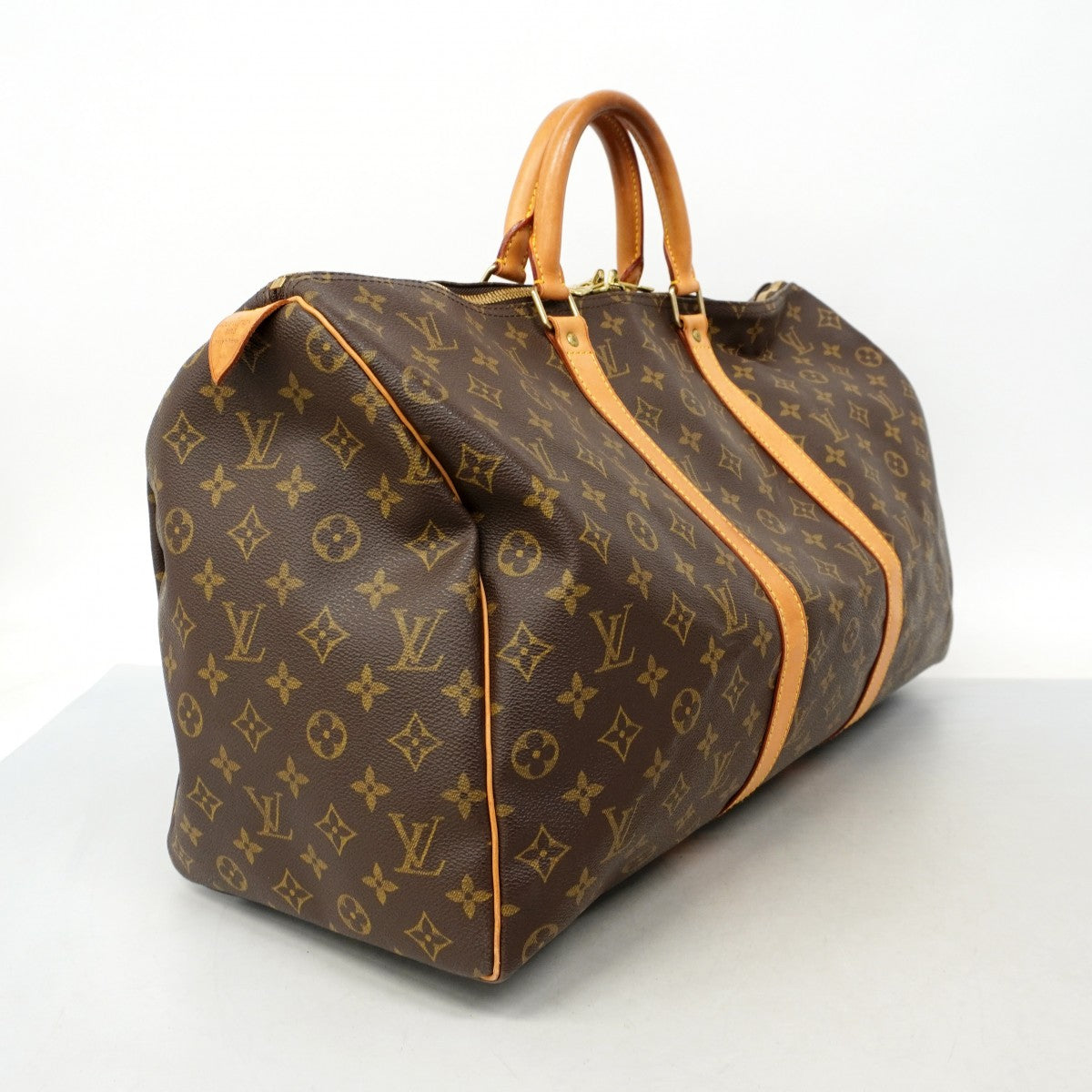 【6cc3077-h】ルイヴィトン ボストンバッグ モノグラム キーポル50 M41426 ブラウン【中古】メンズ レディース ユニセックス
