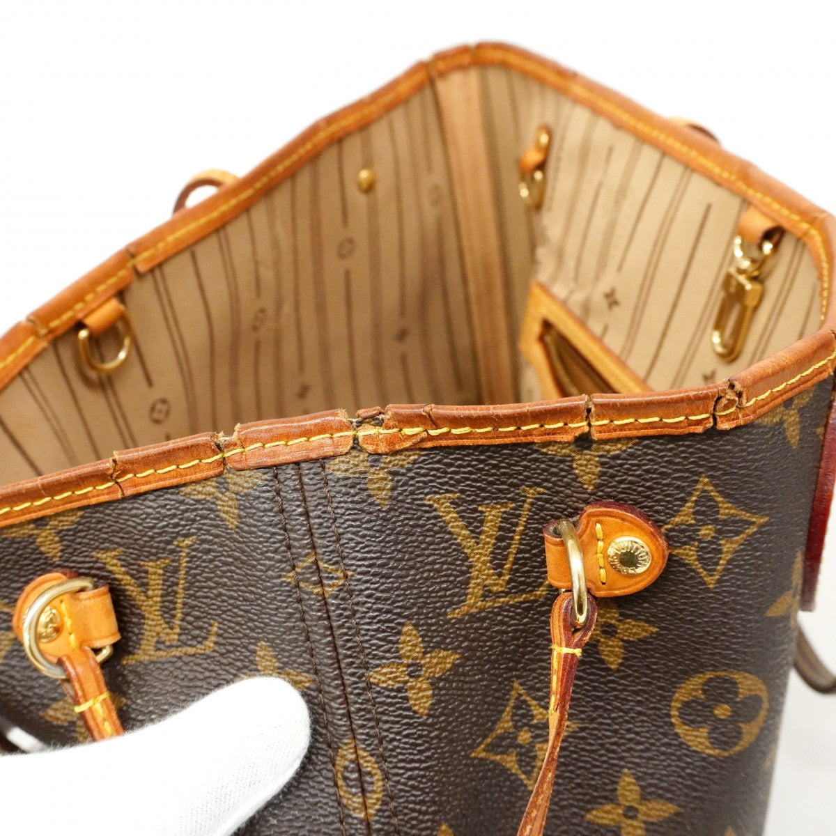 ★SALE【6cc3125】ルイヴィトン トートバッグ モノグラム ネヴァーフルPM M40155 ブラウン【中古】レディース