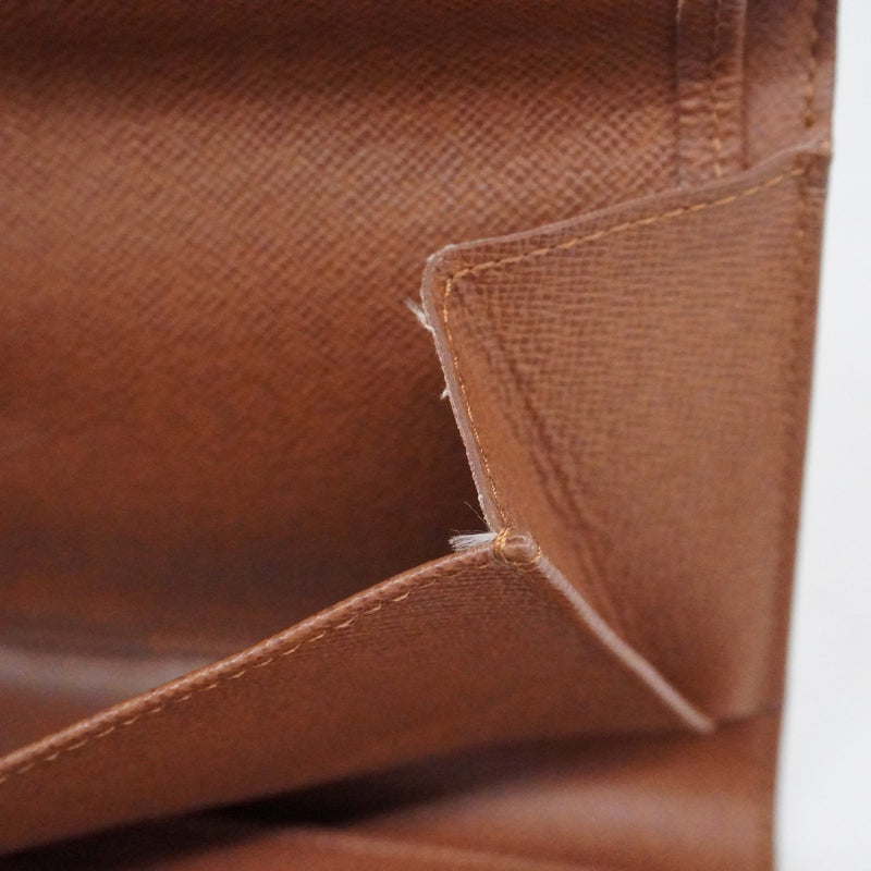 【6cc3148】ルイヴィトン 三つ折り長財布 モノグラム ポルトフォイユインターナショナル M61217 ブラウン【中古】メンズ レディース ユニセックス