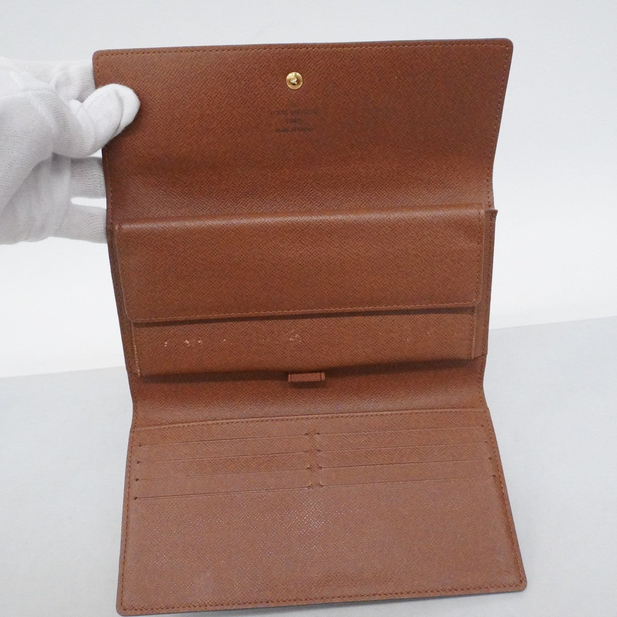 【6cc3148】ルイヴィトン 三つ折り長財布 モノグラム ポルトフォイユインターナショナル M61217 ブラウン【中古】メンズ レディース ユニセックス