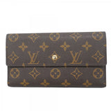 【6cc3148】ルイヴィトン 三つ折り長財布 モノグラム ポルトフォイユインターナショナル M61217 ブラウン【中古】メンズ レディース ユニセックス